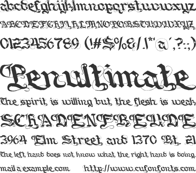 Gotique font preview