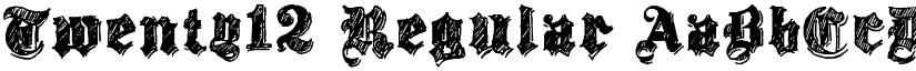 Twenty12 Regular font