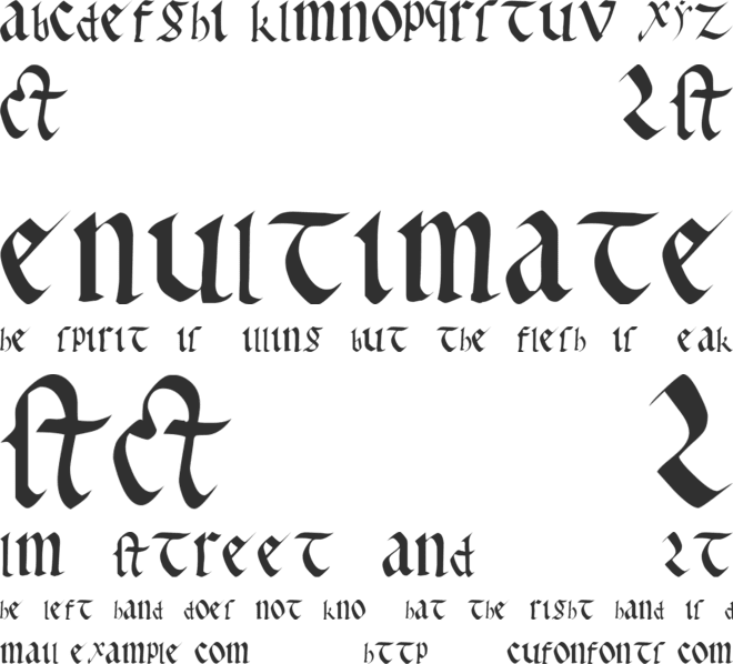 Early Gothic font preview