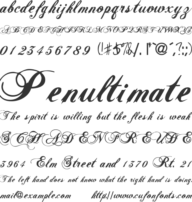 Radagund font preview