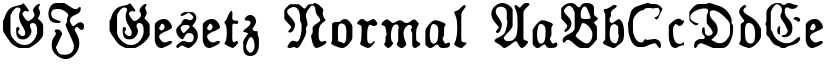 GF Gesetz Normal font
