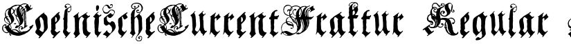 CoelnischeCurrentFraktur Regular font