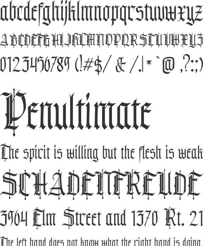 Bullgine DEMO font preview