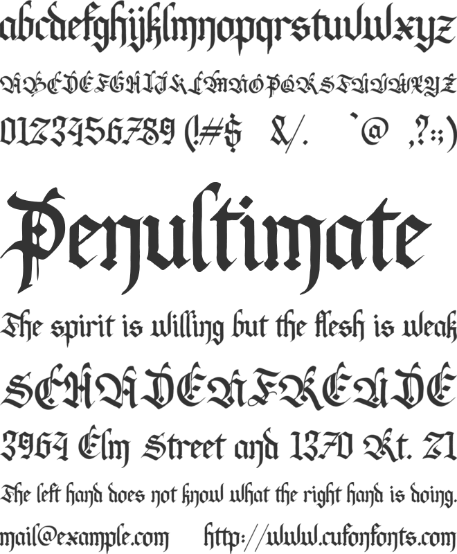 Kenarock font preview