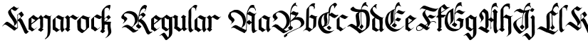 Kenarock Regular font