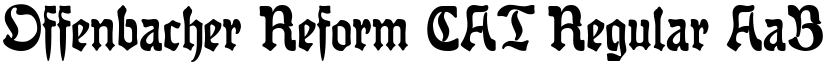 Offenbacher Reform CAT Regular font