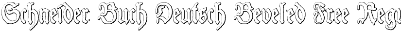 Schneider Buch Deutsch Beveled Free Regular font