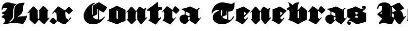 Lux Contra Tenebras Regular font
