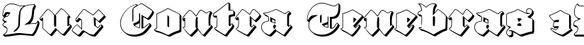 Lux Contra Tenebras 3D Regular font