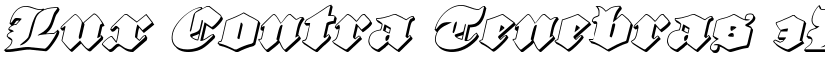 Lux Contra Tenebras 3D Italic Italic font