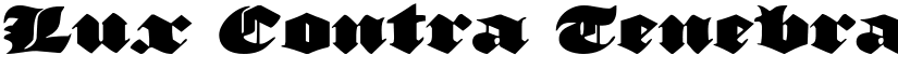 Lux Contra Tenebras Expanded Expanded font