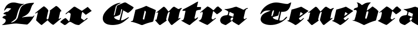 Lux Contra Tenebras Expanded Italic Expanded Italic font