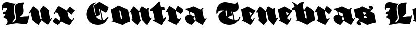 Lux Contra Tenebras Leftalic Italic font