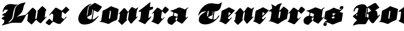 Lux Contra Tenebras Rotatalic Italic font