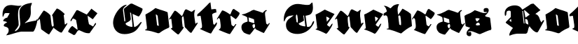 Lux Contra Tenebras Rotated Regular font