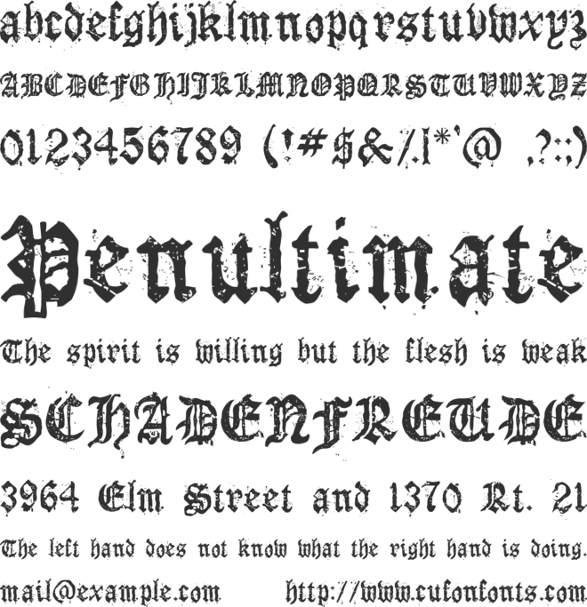 Dioszeghiensis Rg font preview