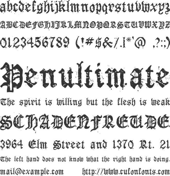 Dioszeghiensis Rg font preview