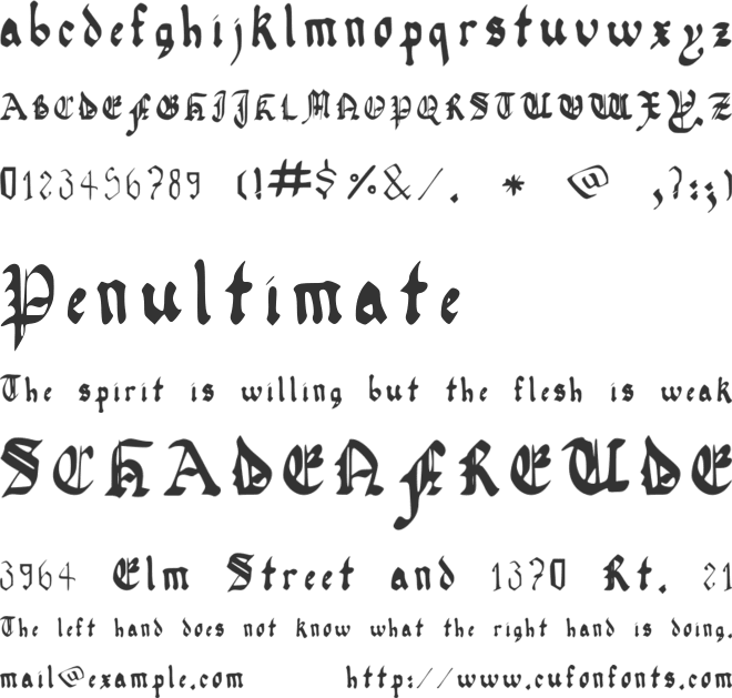 Quadrata Preciosa Extended font preview