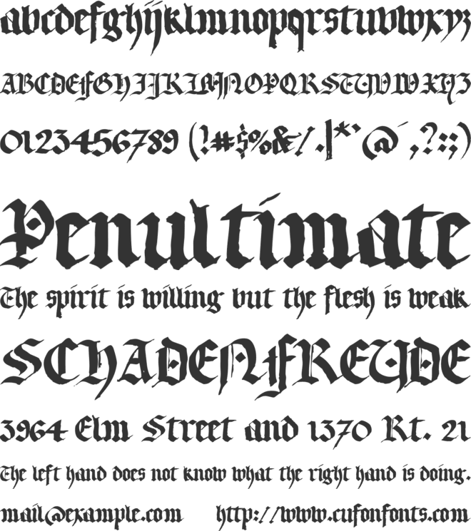 LLTextur font preview