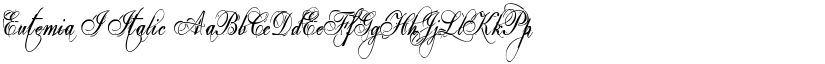 Eutemia I Italic font