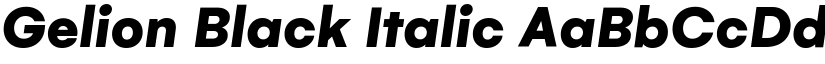 Gelion Black Italic font