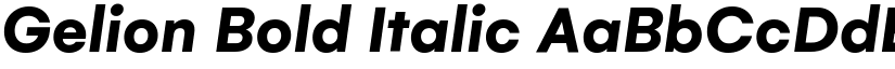Gelion Bold Italic font