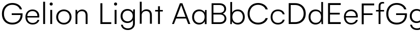 Gelion Light font