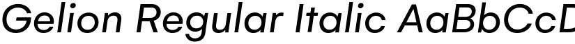 Gelion Regular Italic font