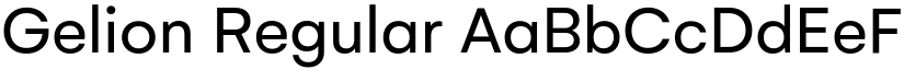 Gelion Regular font