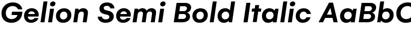 Gelion Semi Bold Italic font