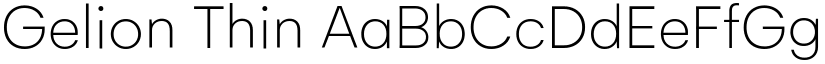 Gelion Thin font