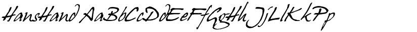 HansHand font