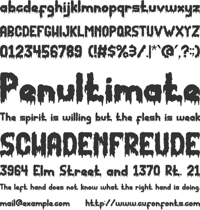 Hellodark font preview