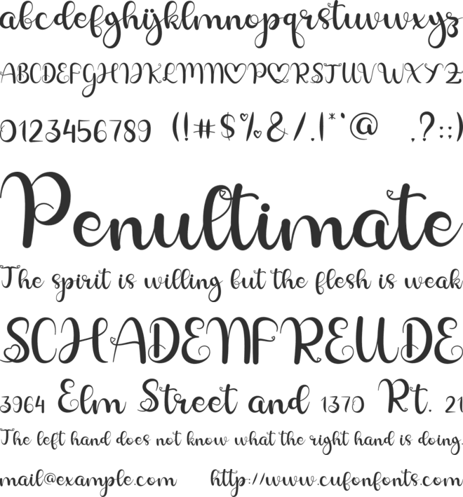 Be Better font preview