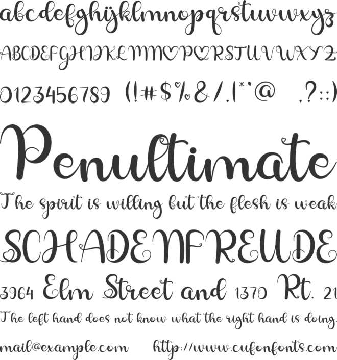 Be Better font preview