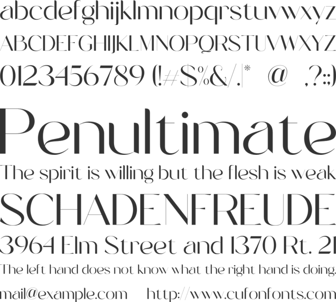 Rantera font preview