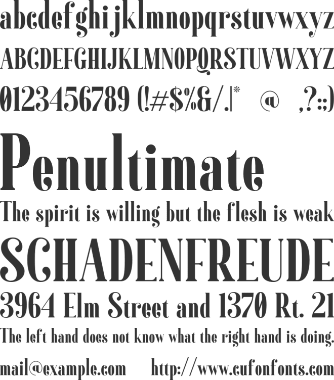 Gailanie font preview
