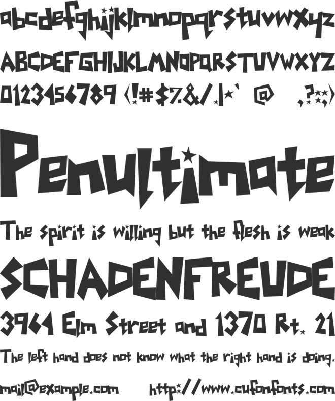 Yoinks font preview