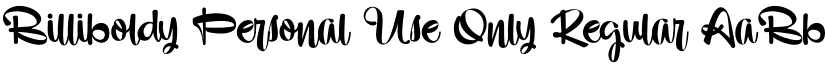 Billiboldy Personal Use Only Regular font