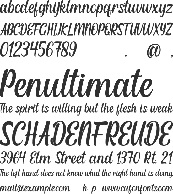Fanday font preview