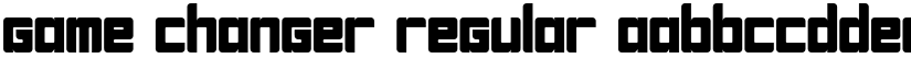 Game Changer Regular font