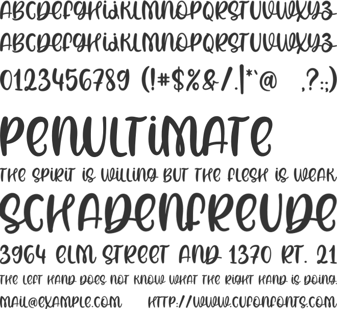 Believe In Yourself font preview