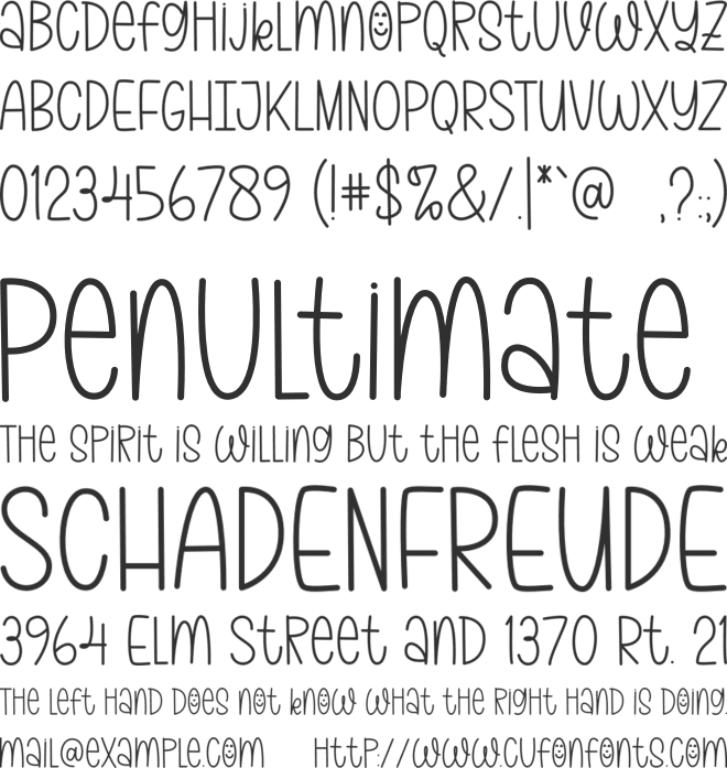 Free Holiday font preview