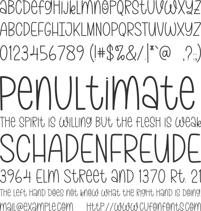 Free Holiday font preview