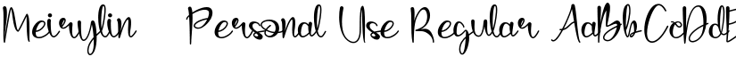 Meirylin - Personal Use Regular font