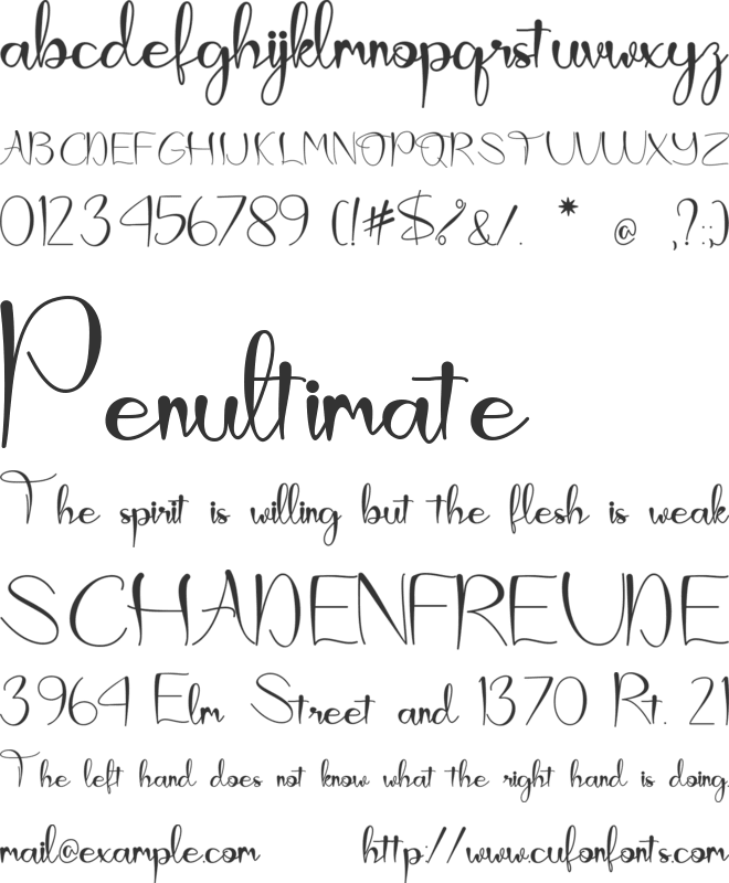 Lovata font preview