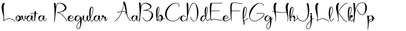 Lovata Regular font