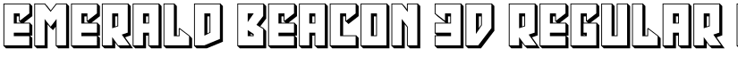 Emerald Beacon 3D Regular font