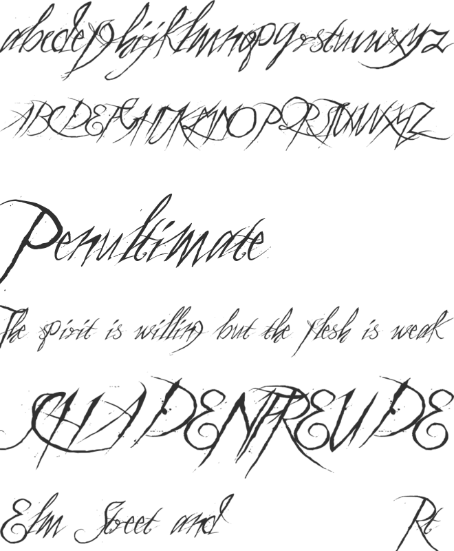 A Theme for Murder font preview