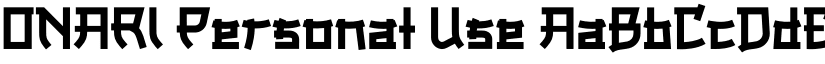 ONARI Personal Use font